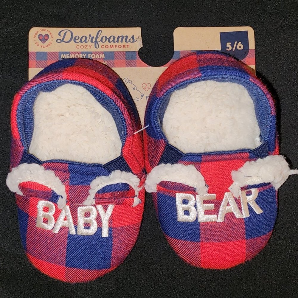 Memory foam toddler slippers